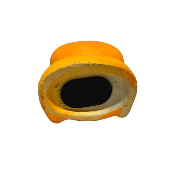 Vintage Floral Orange Piggy Bank Ceramic Hand Painted Japan Decor - Picture 3 of 6